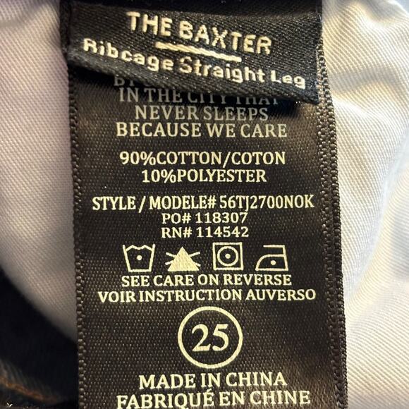 Blank NYC NWT The Baxter Rib Cage Straight Leg Jeans-Size 25 - Picture 6 of 6